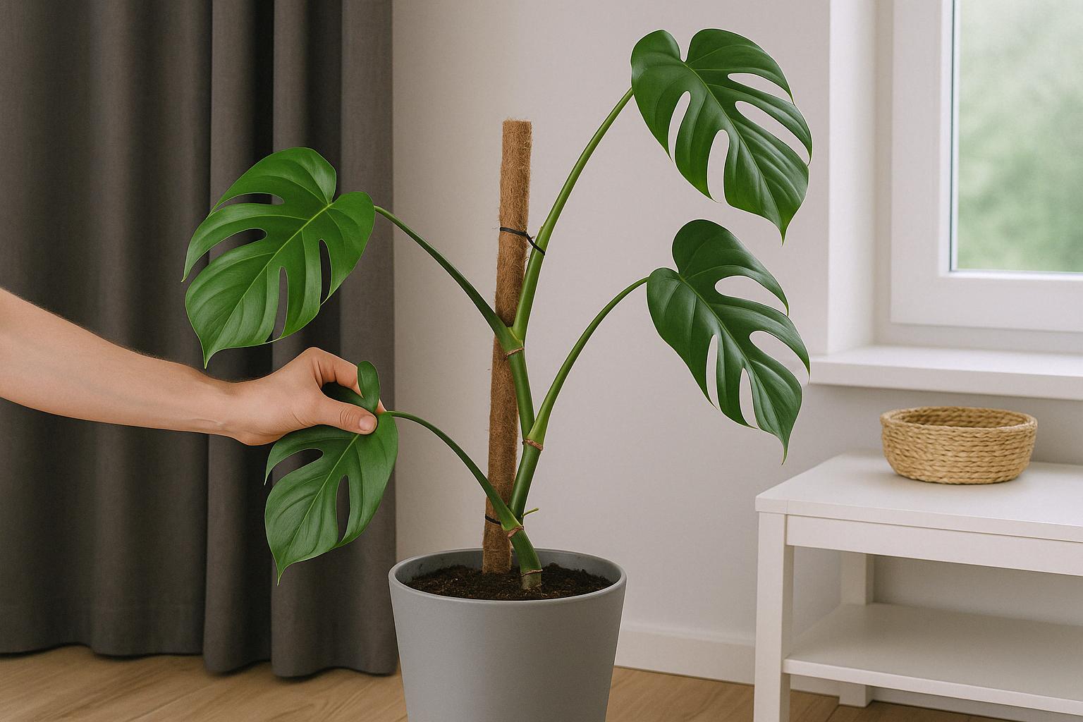 Warum wächst deine Monstera schief? So bringst du sie wieder in Form