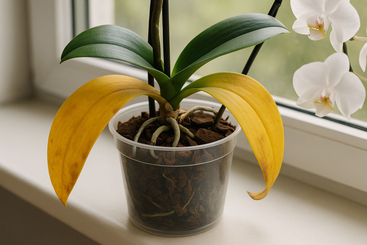 Orchidee Blatter Werden Gelb Und Fallen Ab