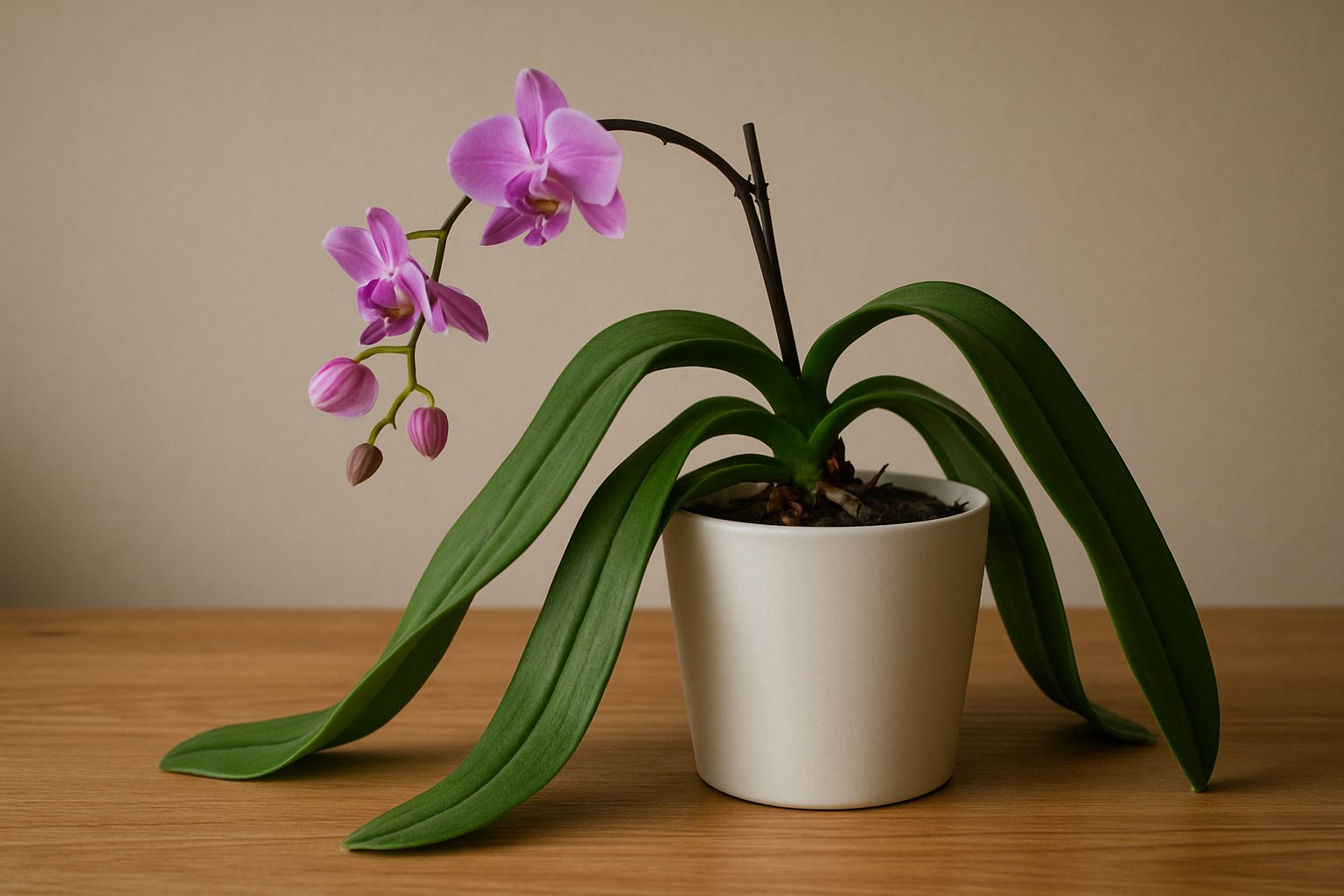 Warum hängen die Blätter deiner Orchidee schlaff herunter?