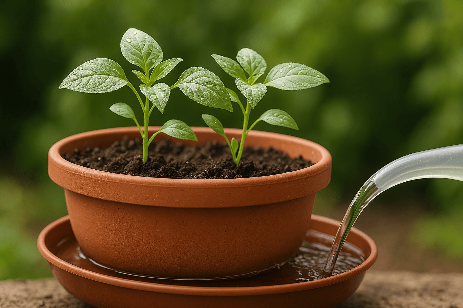 Pflanzen von unten gießen: Ein einfacher Trick für gesunde Grünlinge