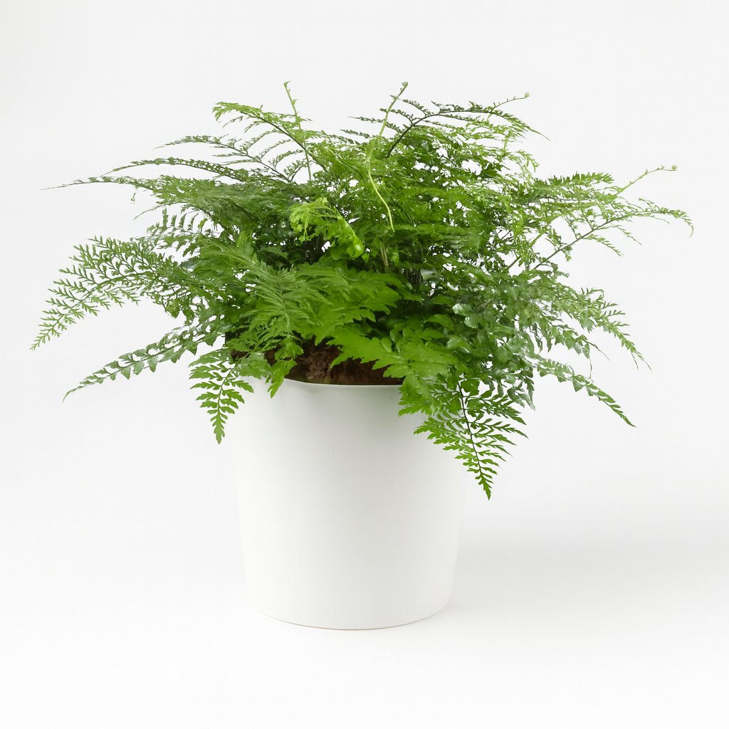 Asplenium Parvati - 50cm in einem modernen Studio mit modernem Topf