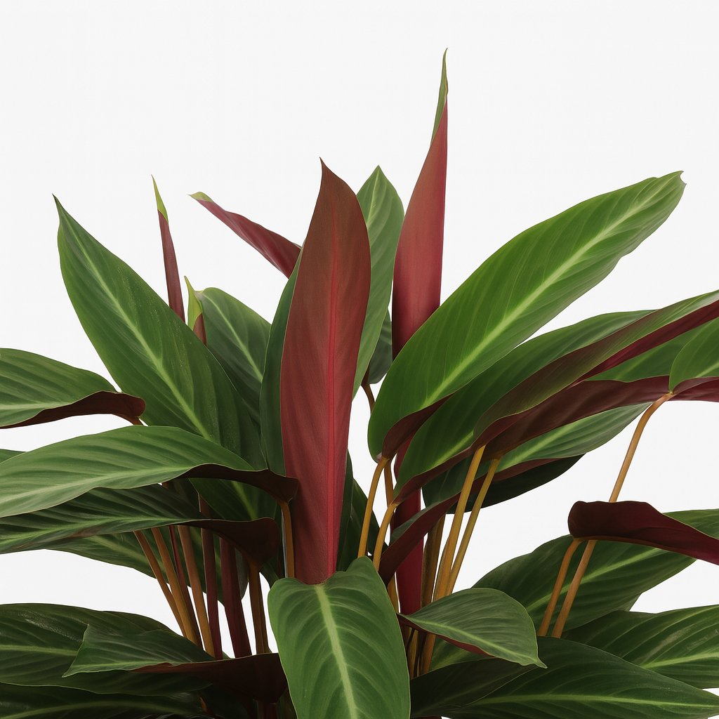 pflanze rote blätter zimmerpflanze Calathea Stripestar Living