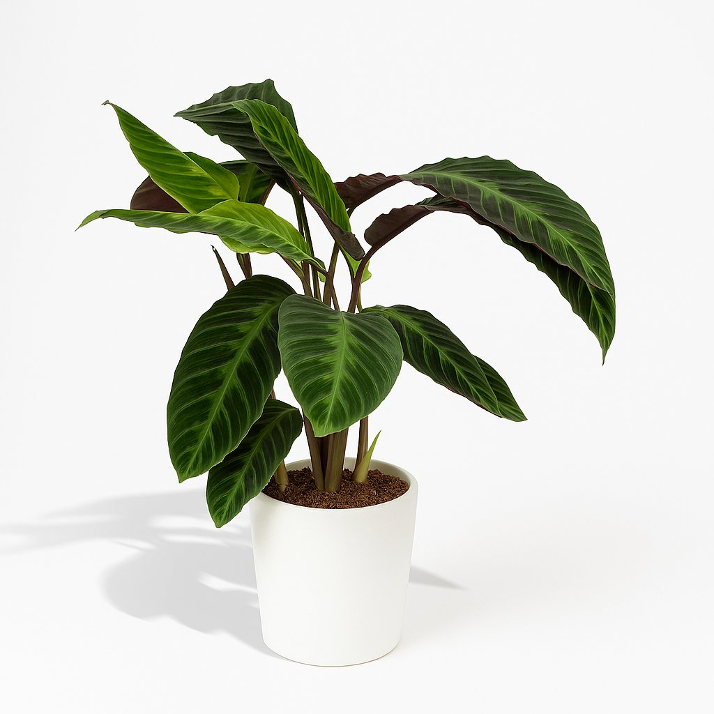 Calathea Warscewiczii - 70cm in einem modernen Studio mit modernem Topf