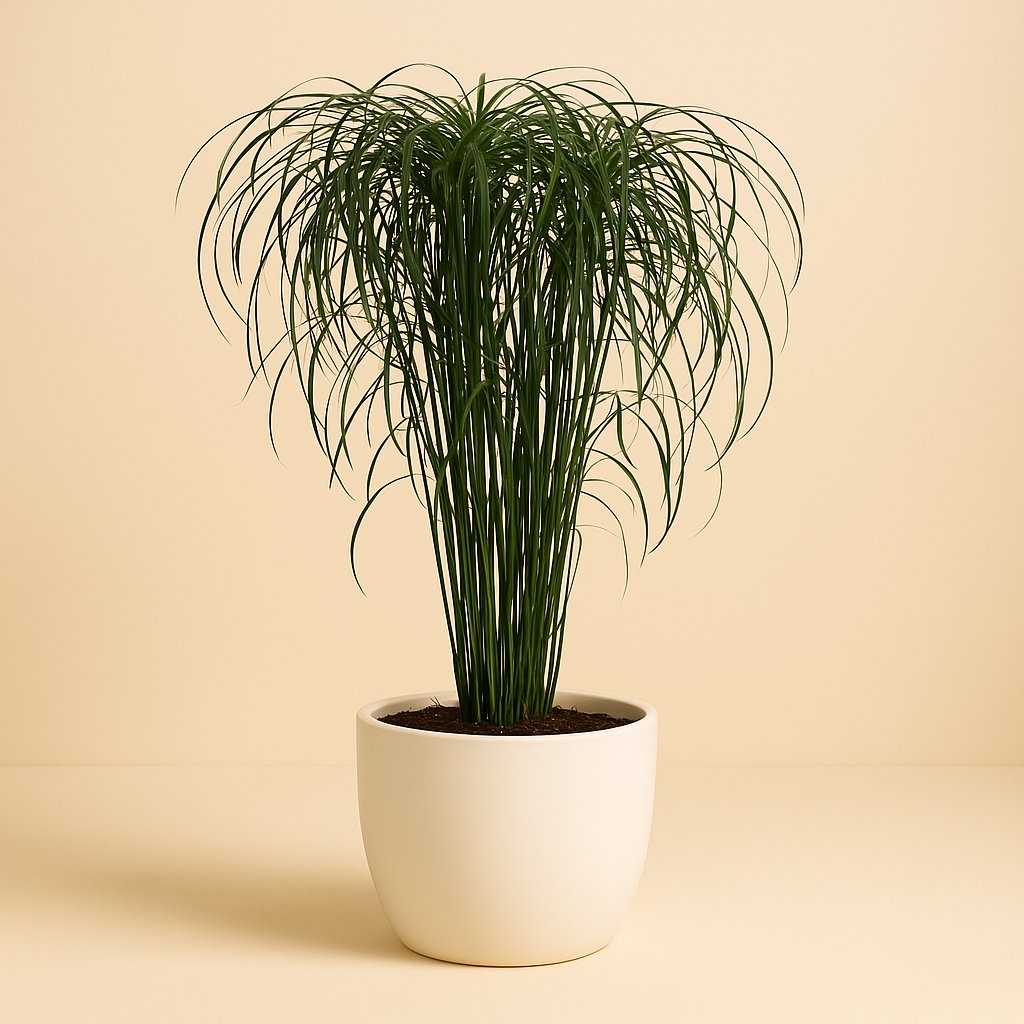 Cyperus Alternifolius - 80cm in einem modernen Studio mit modernem Topf