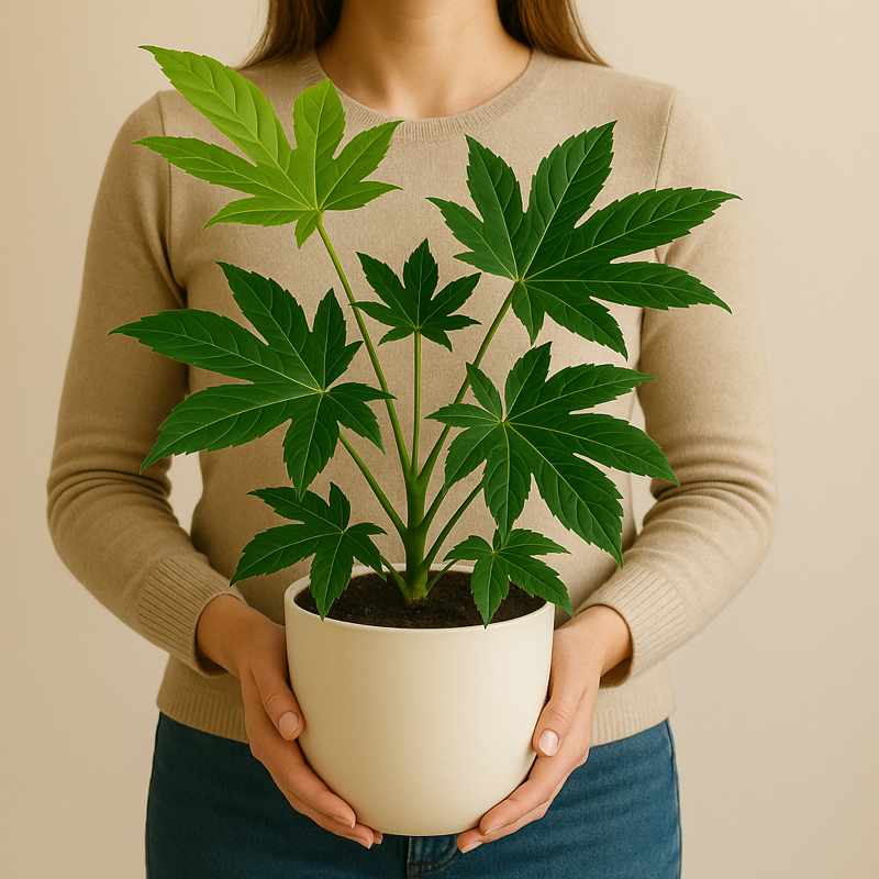 Fatsia Japonica Spider Web - 50cm