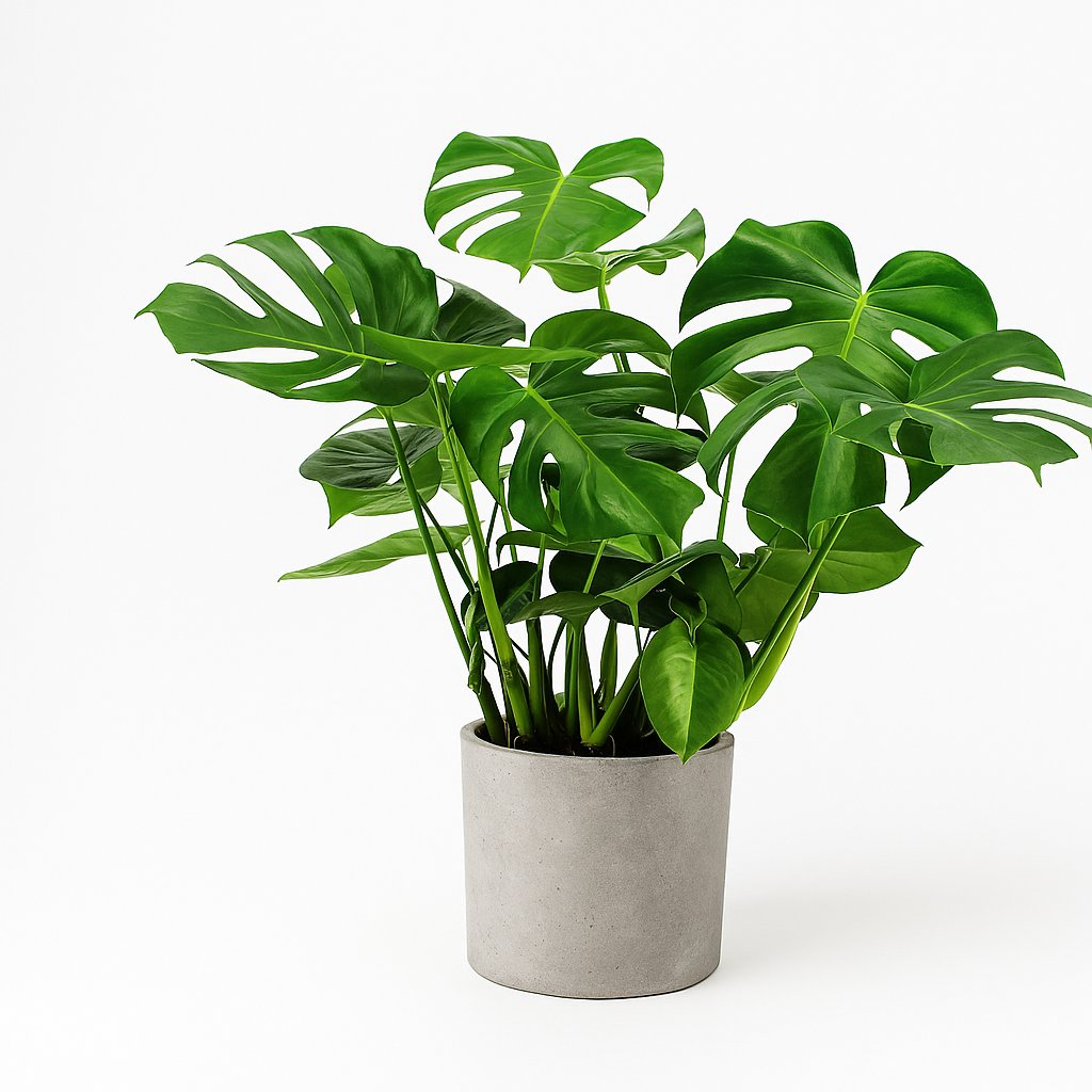 Monstera Deliciosa - 65cm in einem modernen Studio mit modernem Topf