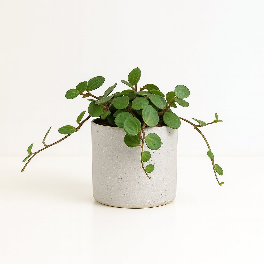 Peperomia Hope - 15cm in einem modernen Studio mit modernem Topf