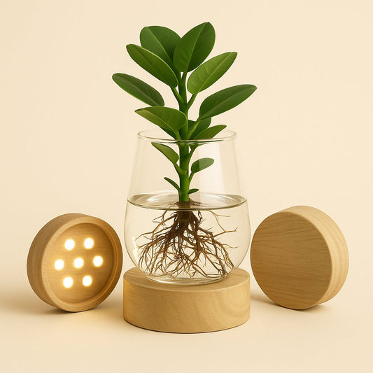 Clusia im Kingston-Glas + LED - 30cm
