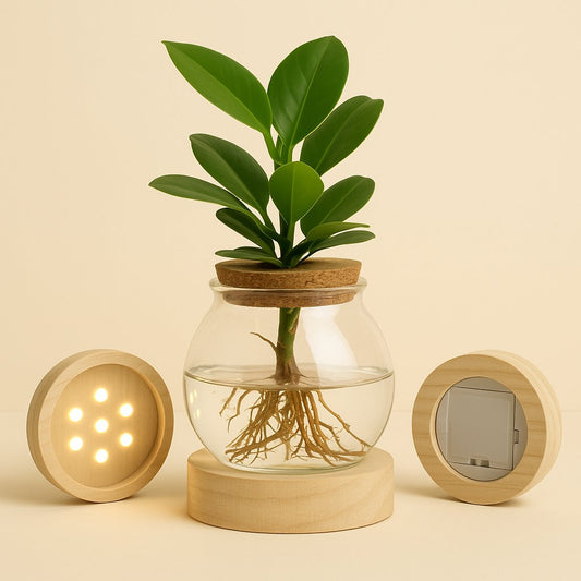 Clusia im Bowlglas mit LED - 30cm