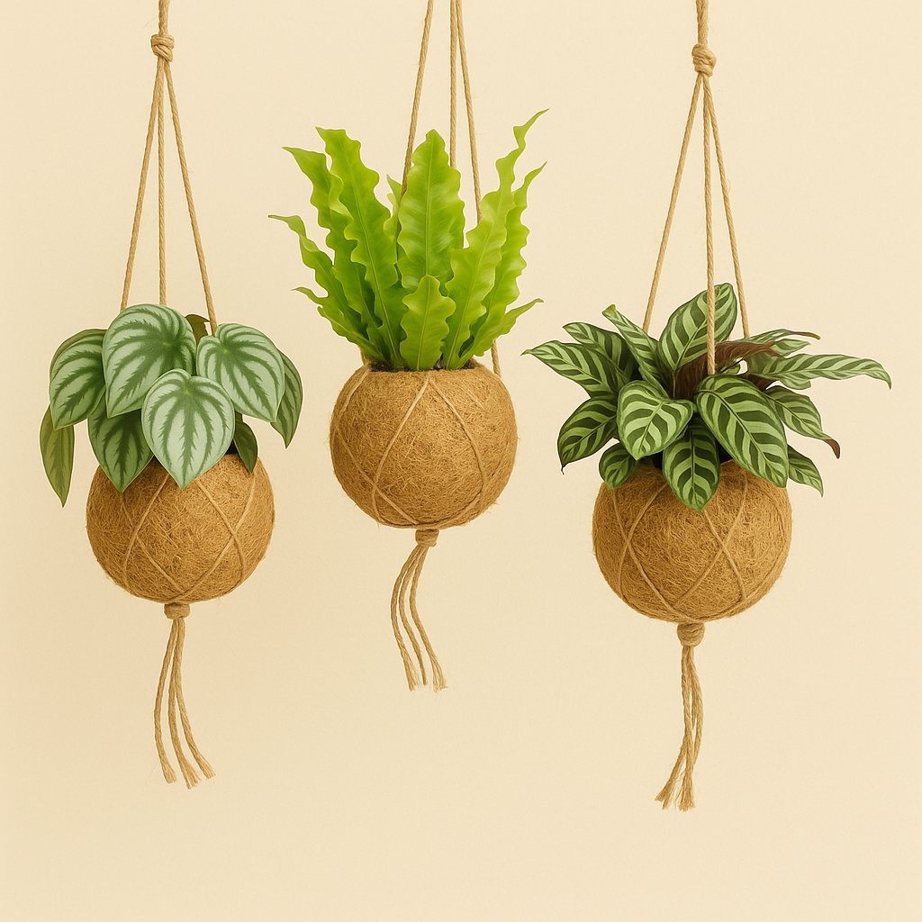 Kokodama Jungle Mix - 3 Stück - 28cm