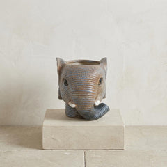 Übertopf Elefant Grau – Ø12cm