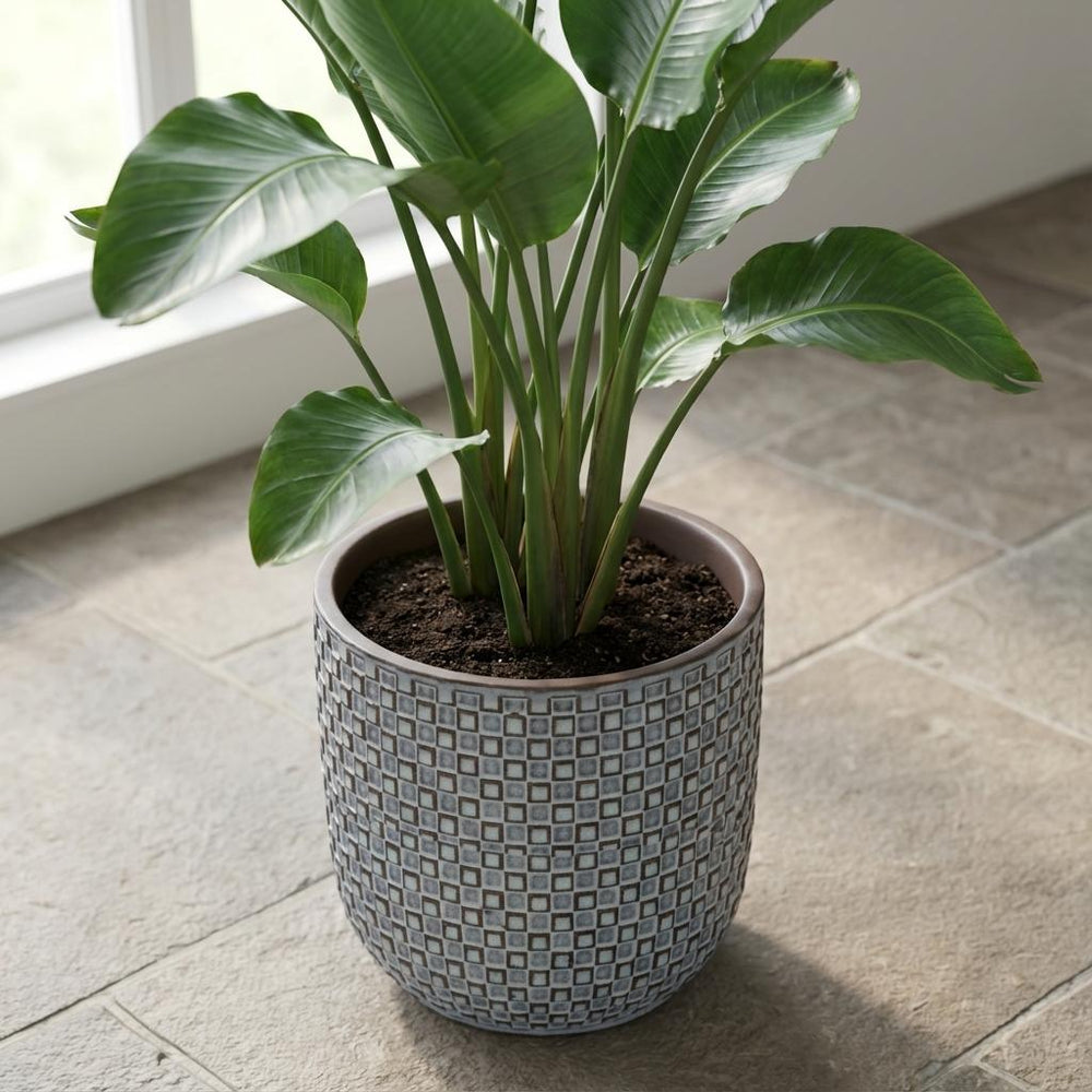 Topf Relief Blau – Ø13,5cm