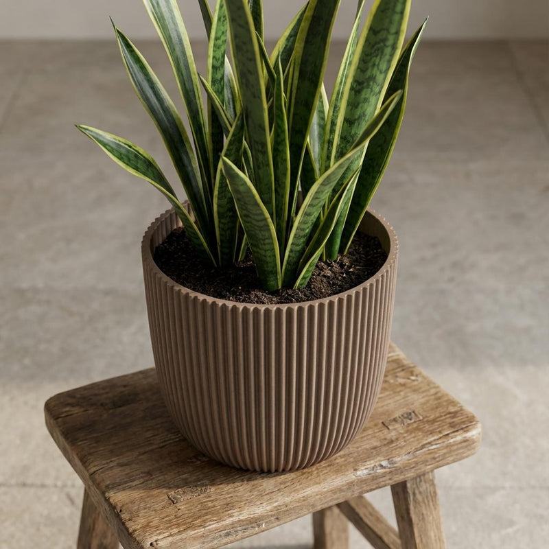 Nature Groove Warm Taupe – Ø22cm Detail