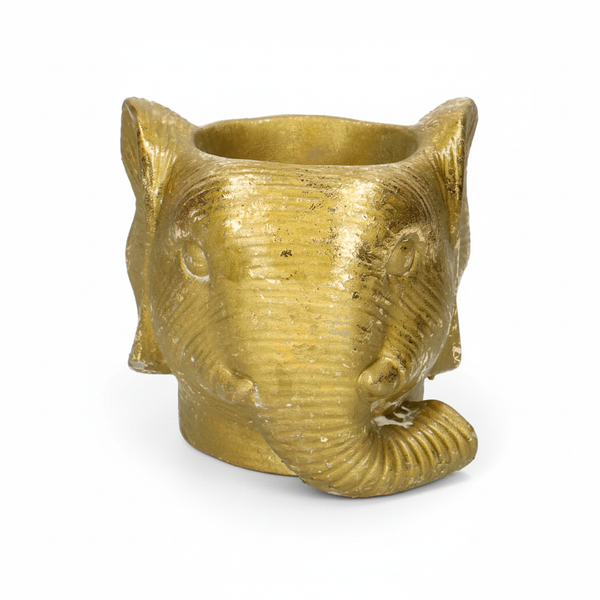 Übertopf Elefant Gold – Ø12cm