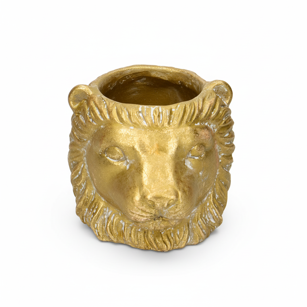 Übertopf Löwe Gold – Ø13cm