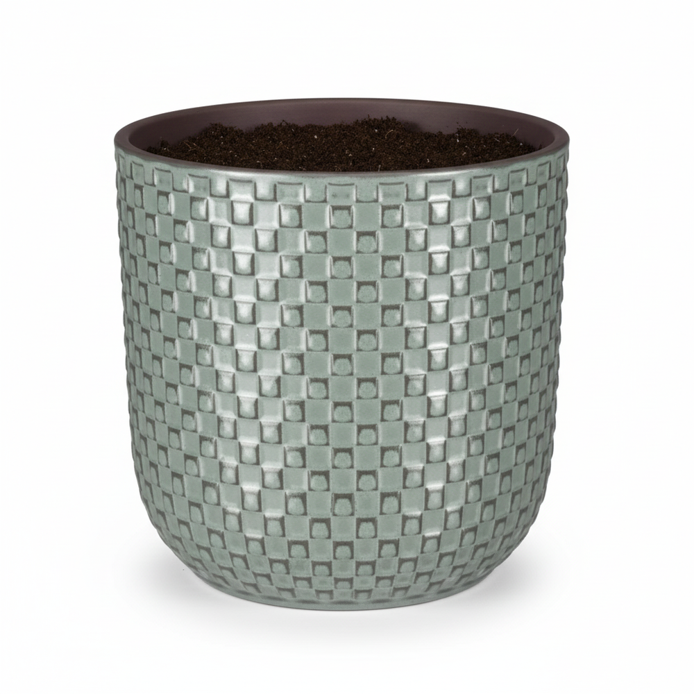 Topf Relief Grün – Ø13,5cm