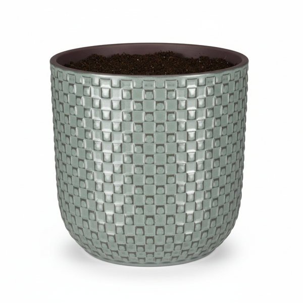 Topf Relief Grün – Ø13,5cm