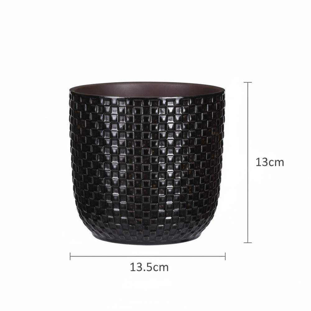 Topf Relief Schwarz – Ø13,5cm