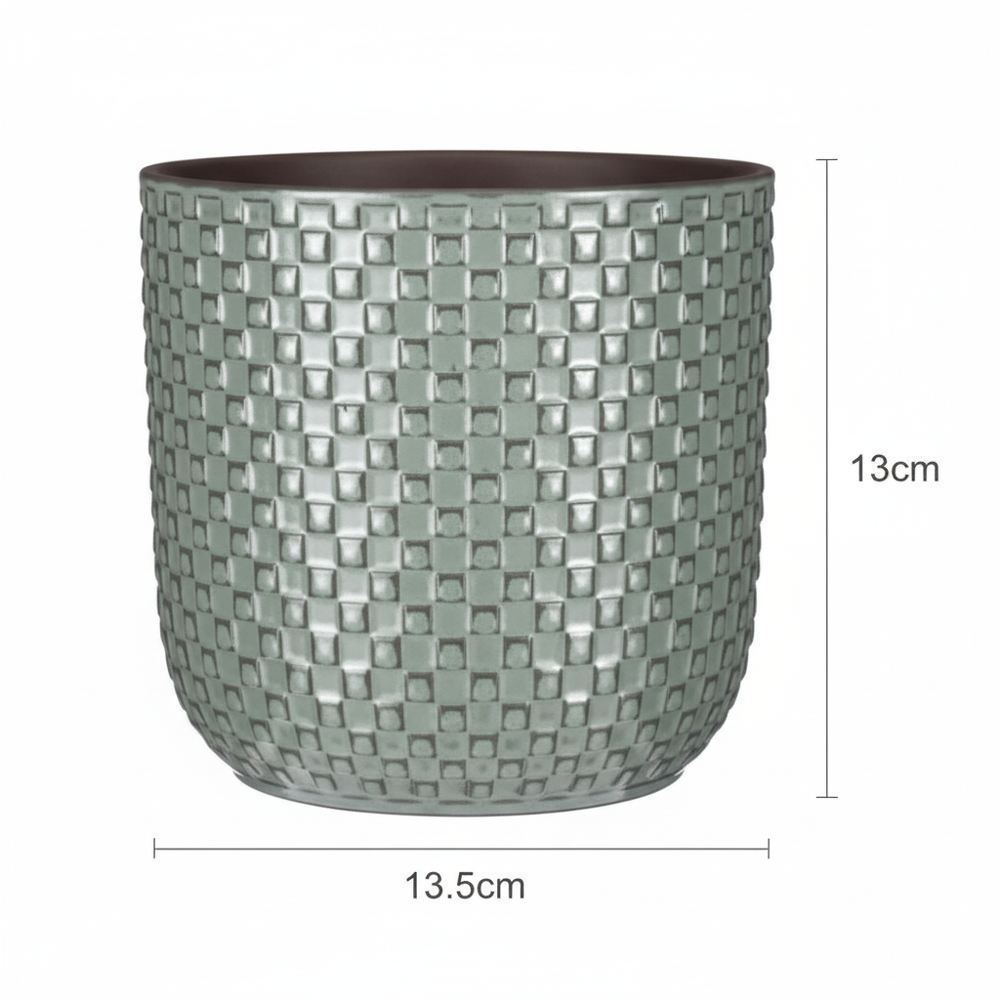 Topf Relief Grün – Ø13,5cm