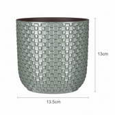 Topf Relief Grün – Ø13,5cm