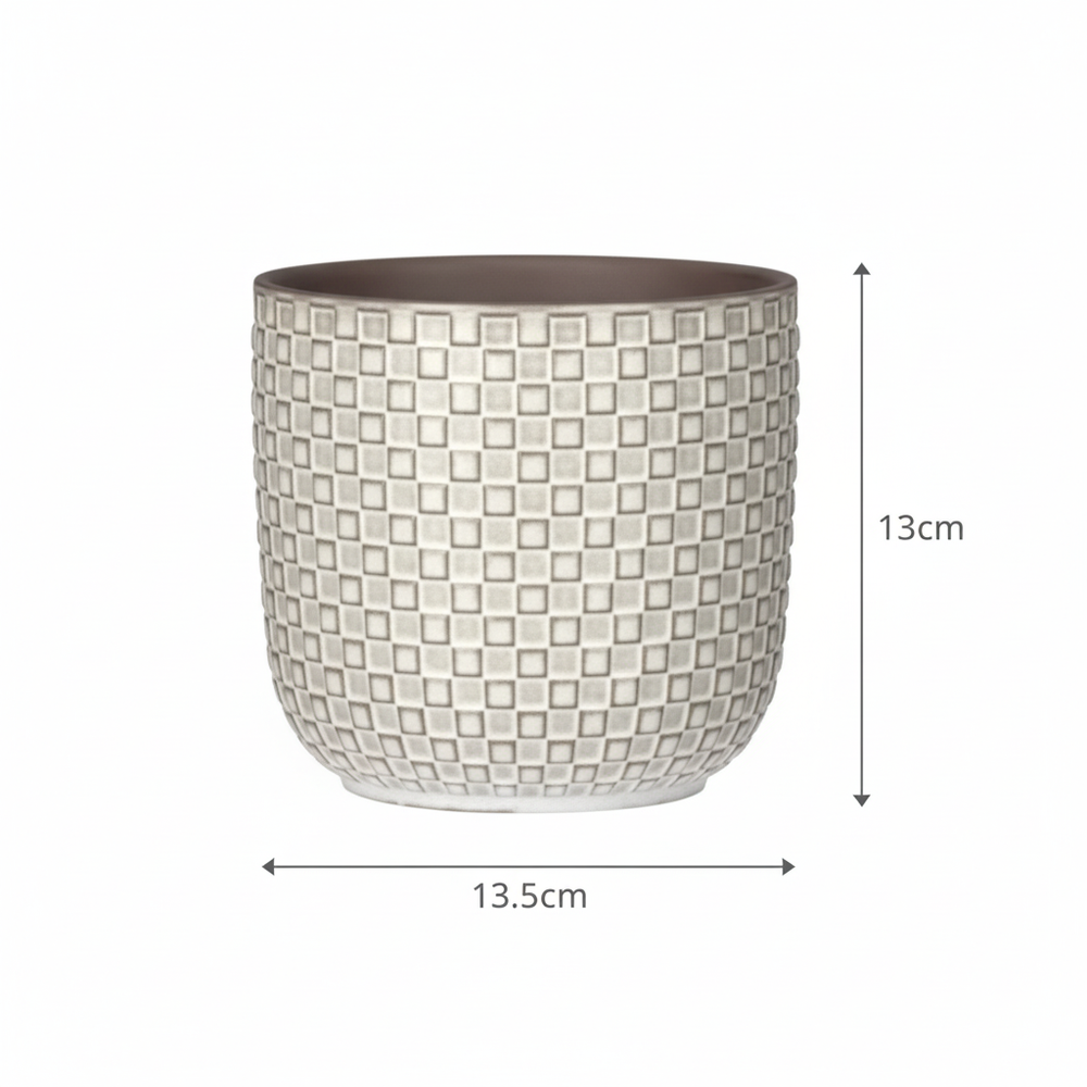 Topf Relief Weiß – Ø13,5cm