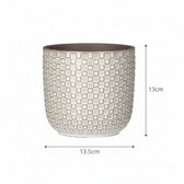 Topf Relief Weiß – Ø13,5cm