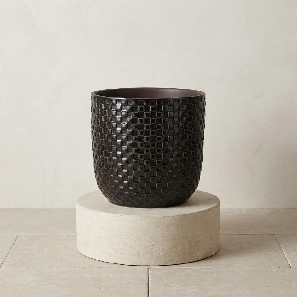 Topf Relief Schwarz – Ø13,5cm