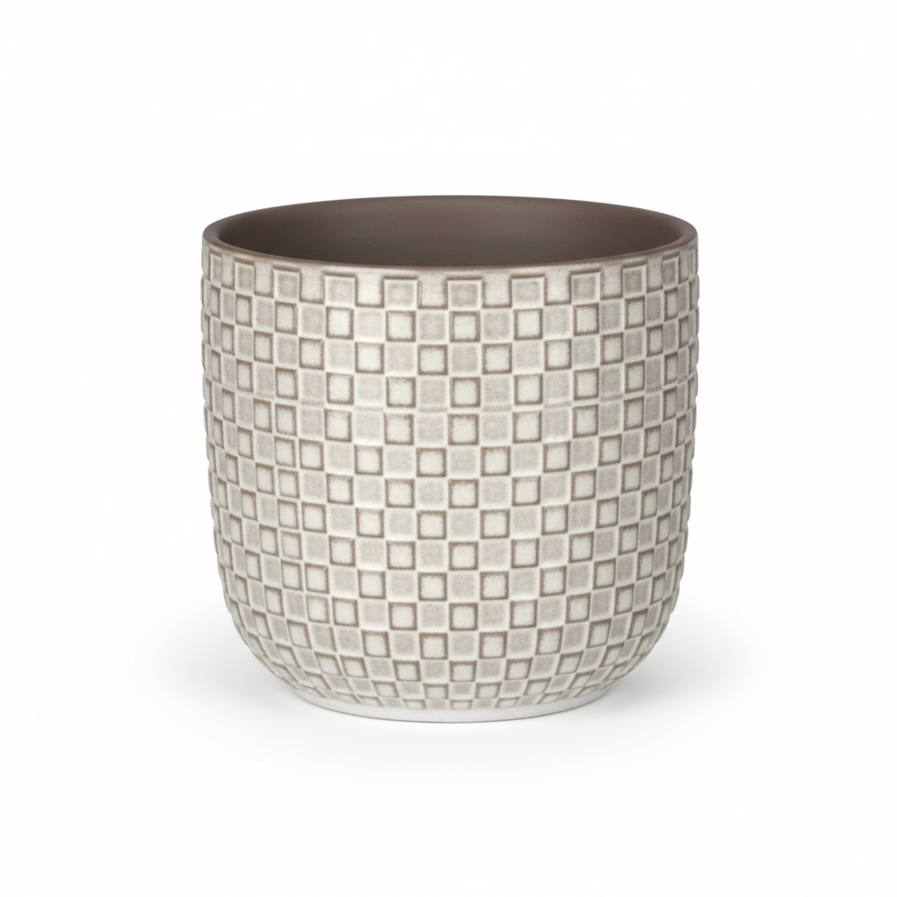 Topf Relief Weiß – Ø13,5cm