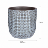 Topf Relief Blau – Ø13,5cm