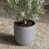 Topf Relief Blau – Ø13,5cm