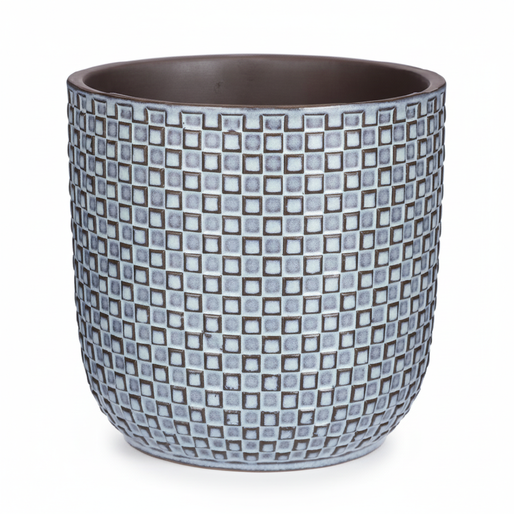 Topf Relief Blau – Ø13,5cm